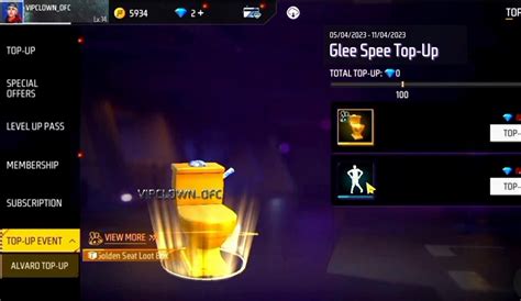 Free Fire MAX Glee Spee Top-up: New Rewards featuring a Loot Box and an ...
