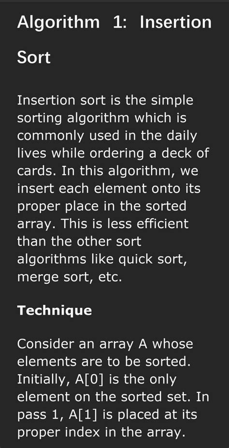 Image result for Insertion Sort Code