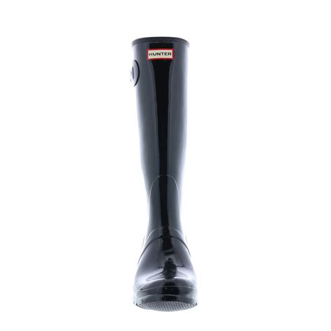 Hunter Original Tall Gloss Boot WFT1000RGL-BLK Womens Black Rain Boots ...