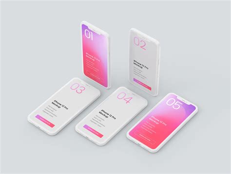 Iphone 12 pro clay mockup set mockups – Artofit