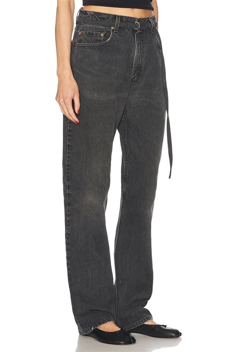 aligrace Vintage Belted Jeans in Black | FWRD