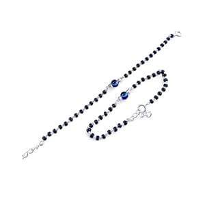 Hem Jewels Pure 925 Silver Baby Nazariya with Evil Eye, 2 Silver Beads ...