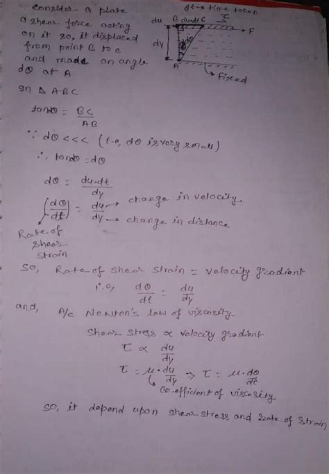 Newtonandrsquo;s law of viscosity depends upon thea)stress and strain ...