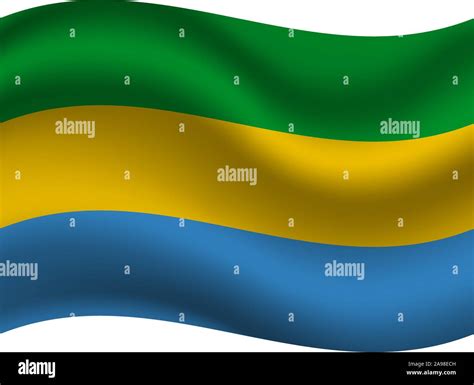 National flag of Gabonese Republic. original colors and proportion ...