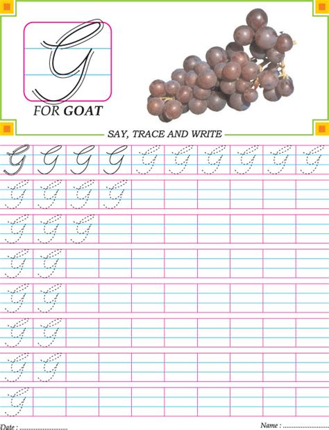 Letter G In Cursive Writing