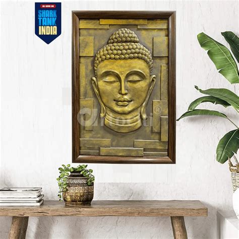 Buy Buddha Bust 3D Relief Mural Wall Art Online - Artociti