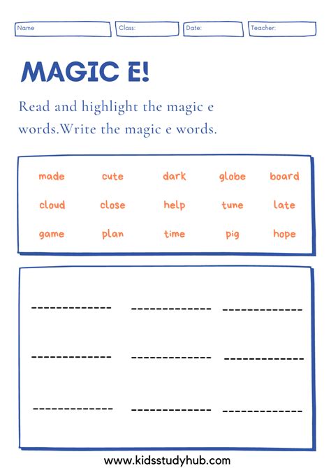 Image result for Example of Magic E