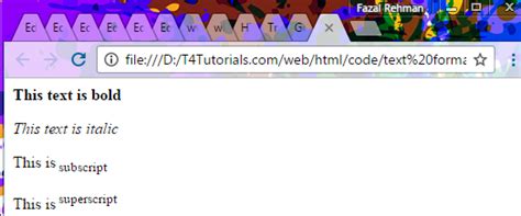 Image result for Formatting in HTML Example