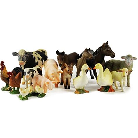 Buy Boley 15-Piece Farm Animal Playset - with Different Varieties of ...