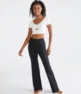 High-Waisted Ribbed Flare Leggings