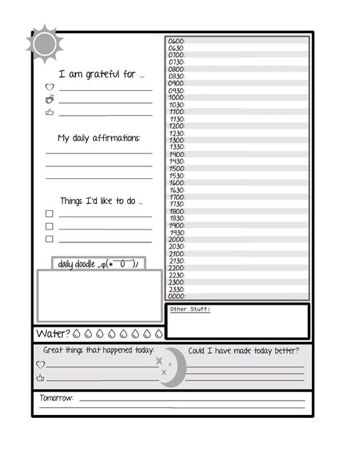 Image result for Free Printable Daily Log