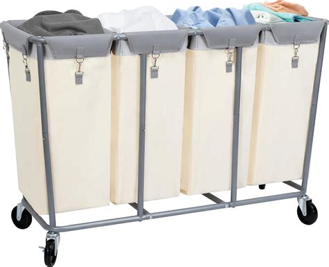 Amazon.com: STORAGE MANIAC Commercial Laundry Hamper with Heavy Duty ...