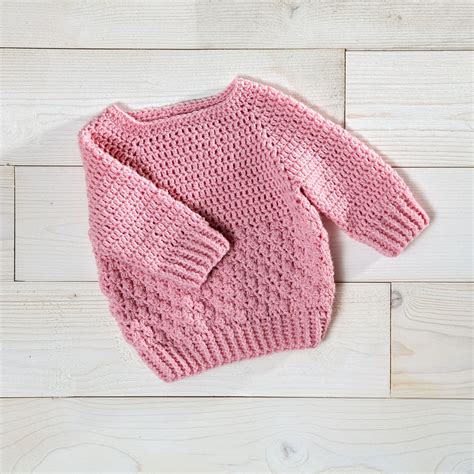 Loops & Threads® Wellness Baby™ Crochet Baby Pullover | Projects | Michaels