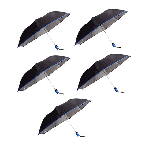 Citizen Polyester 3.1cm Black 2-Folding Umbrella (Pack of 5)_LT52 ...