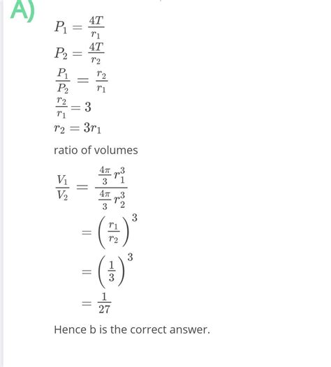 The excess pressure inside a soap bubble is thrice the excess pressure ...