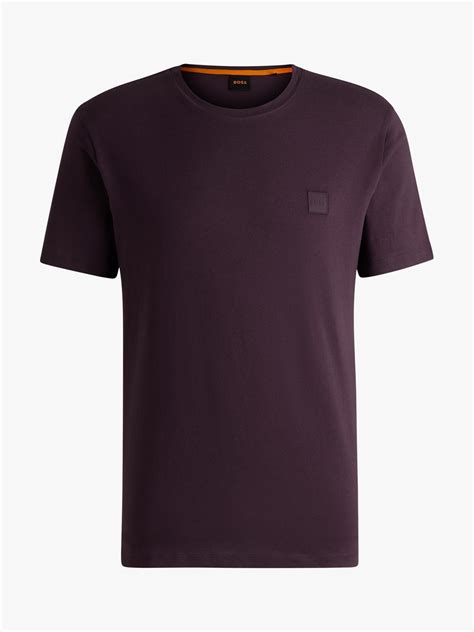 BOSS Tales Square Logo T-Shirt, Open Purple