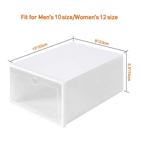 Buy Shoe Box, 12 Pack Shoe Storage Boxes Clear Plastic Stackable, Shoe ...