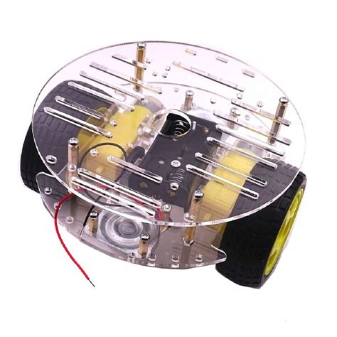 2WD Mini Round Double-Deck Smart Robot Car Chassis DIY Kit | Robodo