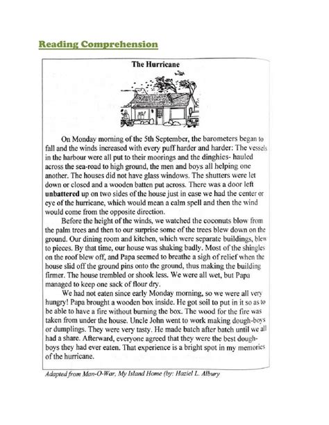 Reading Comprehension Printable 的图像结果