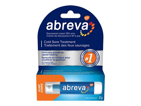 Abreva Cold Sore Treatment Cream, 2g Pump - Pharmex Direct - Mailing ...