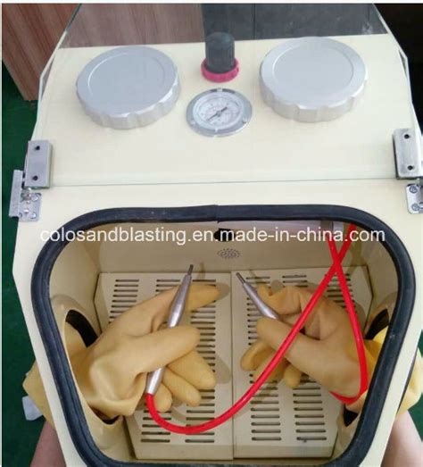 China Sandblast-Schrank-Minisandstrahler mit Fuss-Pedal-Licht-Gewehr u ...