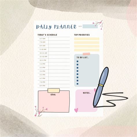 Simple Printable Daily Plan 的图像结果