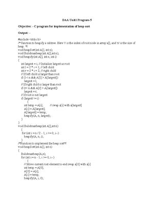 Counting sort - .... - DAA Unit1 Program- 6 Objective: - To implement ...
