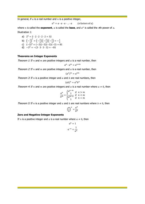 Image result for Integer Exponent Example