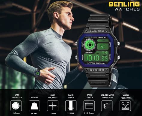 Benling Classic Era BL-1002 Digital Watch for Men - Multifunctional Wa
