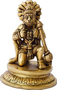 Kalarambh Small Hanuman Sitting on Round Base Decorative Showpiece - 10 ...