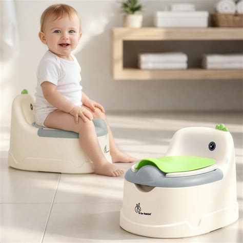 Tiny Tots Dino Potty Seat White Green BPA Free With Cushion For Safe ...