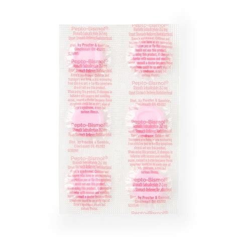 Pepto Bismol Chewable Tablets Original 30Ct