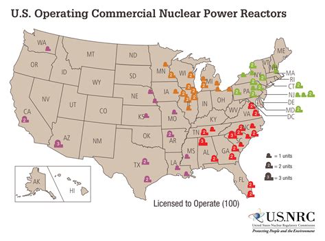 Figure 1 - Locations of Operating Nuclear Reactors (NRC)