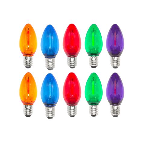 CHYSUPER C7 Replacement Bulbs, Christmas Lights Bulbs, 0.6W Multi-Color ...