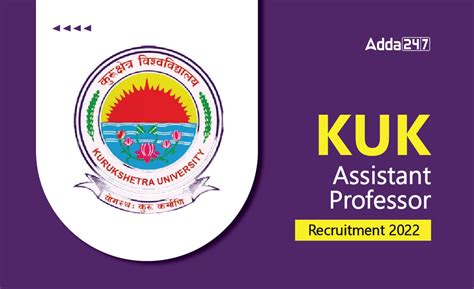 KUK Assistant Professor Recruitment 2022 : Check Vacancy Details