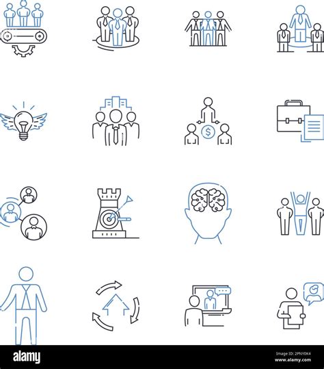 Production Manager line icons collection. Supervision, Manufacturing, Efficiency, Planning ...