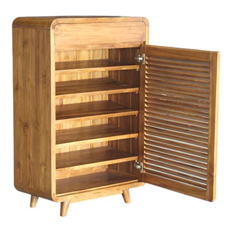 Malala Shoe Rack Teak Wood – Nismaaya Decor