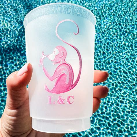Full Color Custom Martini Monkey Frost Flex Cups - GB Design House