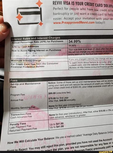 REVVI VISA IS YOUR CREOIT CARD Perfect for people who have low credit ...