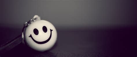 Download wallpaper 2560x1080 smiley, smile, bw, keychain dual wide ...