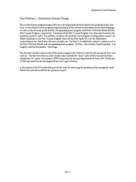 Image result for Distribution Network Linear Programming Problem