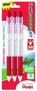 Pentel R.S.V.P. RT New Retractable Ballpoint Pen, Medium Line, Red Ink ...