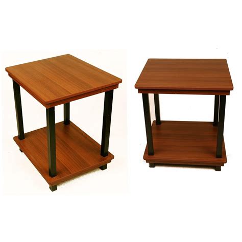 Raytrees Engineered Wood & Metal End Table for Living Room | Set of 2 ...