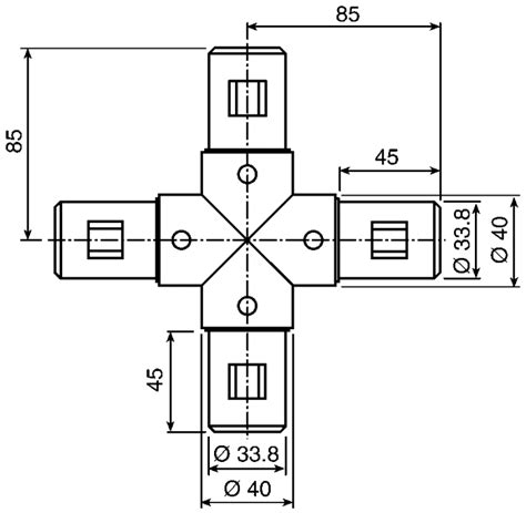 10403410025 Rose+Krieger | Rose+Krieger Cross Connector, Connecting ...