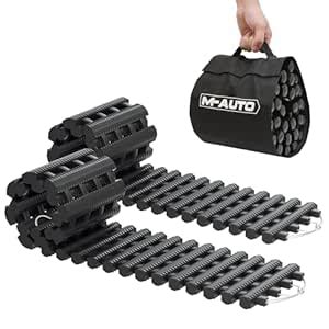 M-AUTO 2-Pack Traction Mat with Bag, Portable Recovery Tracks Mat for ...