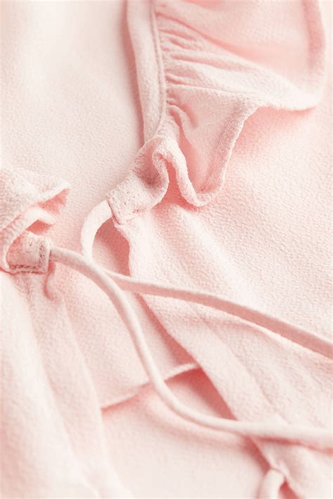 Tie-front blouse - Light pink - Kids | H&M IN