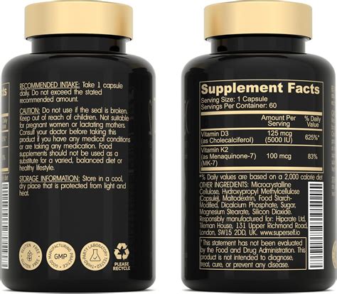 SuperSelf High Strength Vitamin D3 K2 Capsules for Bones, India | Ubuy