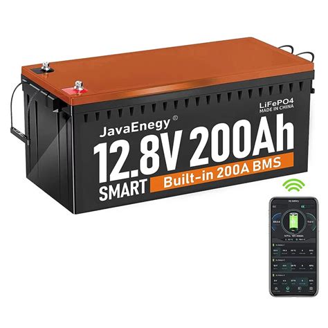 [US Direct] JavaEnegy 12V 200Ah Lifepo4 Batterij met Bluetooth&APP ...