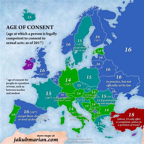 An eye-opening look at sexual consent ages around Europe! (MAP ...