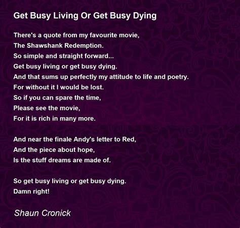 Shawshank Redemption Get Busy Living Or Get Busy Dying
